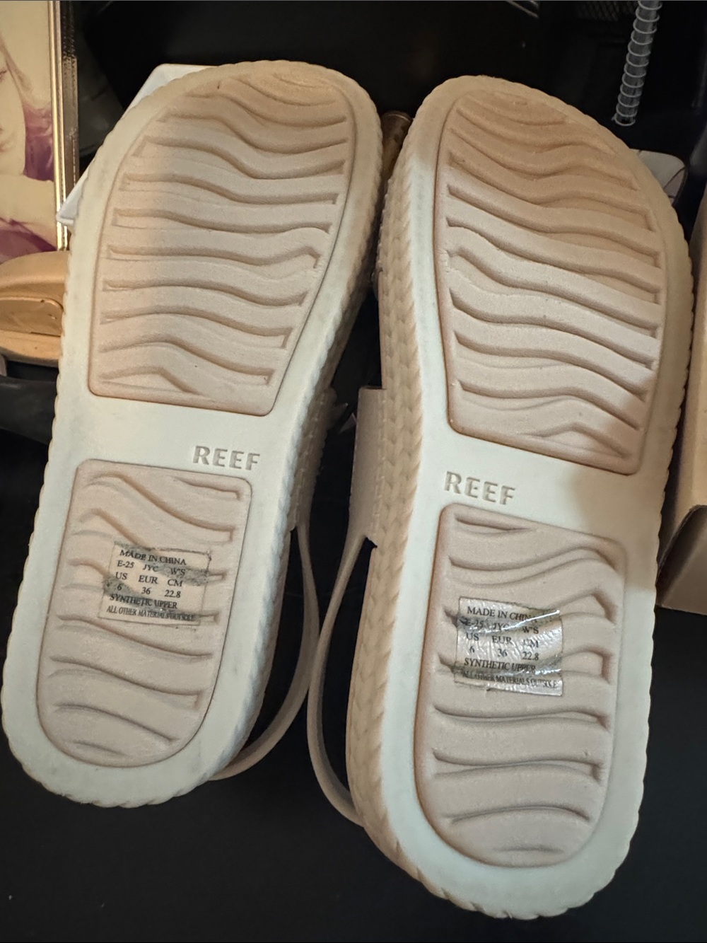 Reef ivory Women's Slingback Sandals - Comfortable Summer Straps, waterproof—SZ6 - Picture 4 of 6